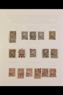 GERMAN OCCUPATION - WAR TAX STAMPS 1917 VERY FINE USED COLLECTION On Neatly Written Up Album Pages. Many Attractive Canc - Andere & Zonder Classificatie