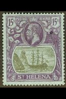 1922-37 15s Grey & Purple/blue, Script Wmk, SG 113, Fine Mint With Tiny Surface Mark For More Images, Please Visit Http: - Sint-Helena