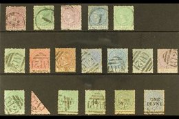 1870-1890 ALL DIFFERENT FINE USED COLLECTION With 1870-82 (CC) Perf 12½ 1d & 6d, Plus Perf 14 1d, 4d & 6d; 1882-90 (CA)  - St.Christopher-Nevis & Anguilla (...-1980)