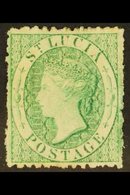 1863 (6d) Emerald-green, Watermark Crown CC, Perf 12½, SG 8, Mint.  For More Images, Please Visit Http://www.sandafayre. - St.Lucia (...-1978)