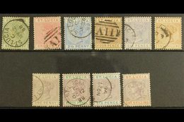 1883-87 USED DIE I COLLECTION On A Stock Card, 1883-86 Set & 1886-87 Set, SG 31/42, Mostly Fine Used (10 Stamps) For Mor - St.Lucia (...-1978)