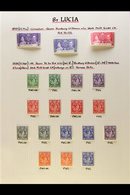 1937-1951 COMPLETE SUPERB MINT COLLECTION On Leaves, All Different, Inc 1938-48 Set With All Perf Types & Both 6d Shades - St.Lucia (...-1978)