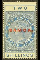 1925-28 2s Blue "Postal Fiscal" Overprinted "SAMOA" In Red, SG 165, Fine Mint For More Images, Please Visit Http://www.s - Samoa (Staat)