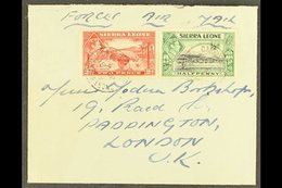 1949 (Sept) "Forces Air Mail" Envelope To London, Bearing ½d And 2d Tied By Fine Garrison Mail Cds's. For More Images, P - Sierra Leone (...-1960)