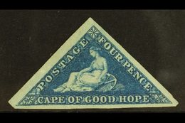 CAPE OF GOOD HOPE 1855 4d Deep Blue, SG 6a, Superb Mint, No Gum. Beautiful Rich Colour. For More Images, Please Visit Ht - Non Classés