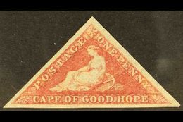 CAPE OF GOOD HOPE 1855 1d Rose On Cream Paper, SG 5a, Mint With Large Part OG, 3 Margins And Wonderful Fresh Colour. A B - Non Classés
