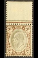 TRANSVAAL 1902 KEVII 2s Black And Brown, SG 252, Mint Upper Marginal, The Stamp Never Hinged. For More Images, Please Vi - Unclassified