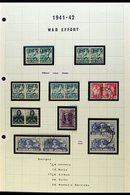 1941-6 WAR EFFORT USED COLLECTION Includes Large Wars Set With Shades, Bantam Set With Shades, Mostly In Blocks Of Two U - Ohne Zuordnung