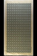 OFFICIALS - NHM COMPLETE SHEET - DISPLAY ITEM 1949-50 ½d Grey & Green, Entire Design Screened, Complete Sheet Of 240 (12 - Unclassified