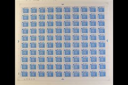 POSTAGE DUES 1972 Set Of 6 Values In COMPLETE SHEETS OF 100, Includes 1c & 2c In Both A & B Panes, SG D75/80, Never Hing - Unclassified