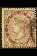 1868 19c Brown Perf 14, SG 150 (Edifil 101), Very Fine Used, Cat £600. For More Images, Please Visit Http://www.sandafay - Andere & Zonder Classificatie