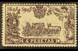 1905 4p Plum Don Quixote, SG 315 (Edifil 265), Never Hinged Mint. Fresh & Well- Centered. For More Images, Please Visit  - Autres & Non Classés