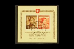 1941 Pro Juventute Mini-sheet (Michel Block 6, SG MSJ99a), Superb Cds Used, Fresh. For More Images, Please Visit Http:// - Otros & Sin Clasificación