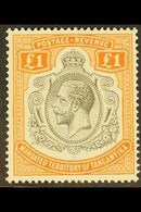 1927-31 £1 Brown- Orange, SG 107, Mint Very Lightly Hinged (previously Owner Purchased It As Never Hinged!) For More Ima - Tanganyika (...-1932)