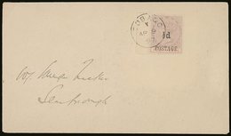 1897 ½d On 4d Lilac And Carmine, SG 33, Tied By Crisp Tobago Cds To Local Scarborough Cover With Inverted  "A" Code Cds. - Trinidad En Tobago (...-1961)