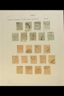 1892-1898 COAT OF ARMS TYPES. MINT & USED COLLECTION On Leaves With Shades, Varieties & Postmark Interest, Inc 1892 Most - Other & Unclassified