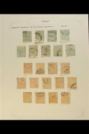 1892-1898 COAT OF ARMS TYPES. MINT & USED COLLECTION On Leaves With Shades, Varieties & Postmark Interest, Inc 1892 Most - Altri & Non Classificati