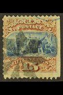 1869 15c Brown And Blue Landing Of Columbus Type II, Scott 119, Good Used With Straight Edge At Right. For More Images,  - Other & Unclassified