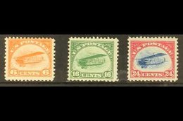 1918 Air "Curtiss Jenny" Set, Scott C1/3, Mint, The 24c With Nice Centring, Tiny Hinge Thins To Top Two Values. (3 Stamp - Other & Unclassified
