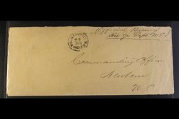 1861 OFFICIAL COVER WITH PROVISIONAL POSTMASTER'S HANDSTAMP. 1861 (27 Aug) Stampless Long Envelope Addressed To Newborn, - Sonstige & Ohne Zuordnung