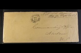 1861 OFFICIAL COVER WITH PROVISIONAL POSTMASTER'S HANDSTAMP. 1861 (27 Aug) Stampless Long Envelope Addressed To Newborn, - Otros & Sin Clasificación