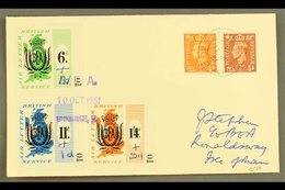 1951 B.E.A. AIR LETTER LOCAL SURCHARGES 1951 (10 Oct) Cover To Isle Of Man Bearing B.E.A. 6d, 11d And 1s4d Labels With M - Sonstige & Ohne Zuordnung