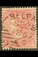 1855-7 4d Rose-carmine, Watermark Large Garter, SG 66, Fine Used With Fully Dated BELFAST Postmark. For More Images, Ple - Andere & Zonder Classificatie