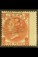 1867-80 10d Deep Red-brown, Wmk Spray Of Rose, SG 114, Fine Used, Cat.£600. For More Images, Please Visit Http://www.san - Other & Unclassified