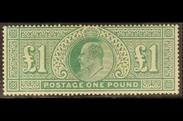 1911-13 £1 Deep Green, Somerset House Printing, SG 320, Mint, A Light Crease At Left Which Is Not Easy To Detect From Th - Unclassified