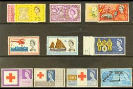 1963 Phosphor Commemorative Sets And Issues Complete, Incl Lifeboat, Red Cross Etc, Never Hinged Mint. (12 Stamps) For M - Otros & Sin Clasificación