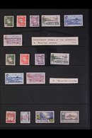 HERM ISLAND 1959 Royal Visit Imperf Proofs Set In Accepted Overprint Colours Plus Set In Rejected Overprint Colours (i.e - Other & Unclassified