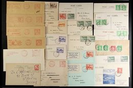 JERSEY 1941-60's An Attractive Range Of Covers And Cards Incl. 1941-42 Arms ½d Pairs On First Day Cards (3), Envelope Be - Altri & Non Classificati