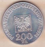 Pologne 200 Zlotych 1974 ,30 Anniversaire De La République. Y#. 72 , En Argent - Polonia