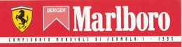 MARLBORO FERARI, BERGER, Sticker CAMPIONATO MONDIALE DE FORMULA 1 -1995  Sticker, Autocollant - Andere & Zonder Classificatie