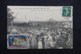 FRANCE - Vignette De L 'Exposition Internationale D 'Electricité De Marseille Sur Carte Postale En 1908 - L 23623 - Lettres & Documents