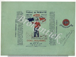 Tabac De MORAVIE  255  COEL-ROUSSEL MENIN  Verpakking  100gr Lythographie Nooit Gebruikt  +/- 1900 - Otros & Sin Clasificación