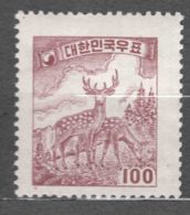 South Korea 1954 Little Deer 1954 Mi#170 Mint Never Hinged - Corea Del Sud