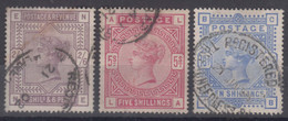 Great Britain 1883, 2 Schillings & 6 Pence, 5 Schillings And 10 Schillings, Used - Usados