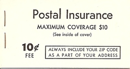 UNITED STATES (USA), Parcel Post Insurance Booklet, QI 1, Mi MH V1, 1965 - Other & Unclassified