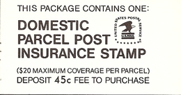 UNITED STATES (USA), Parcel Post Insurance Booklet, QI 5, Mi MH V5 - Other & Unclassified