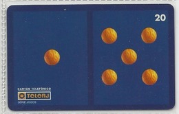 LSJP BRAZIL PHONECARD GAME DOMINO PIECE (1X5) TELERJ - Brasilien