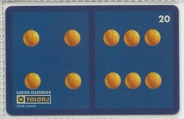 LSJP BRAZIL PHONECARD GAME DOMINO PIECE (4X6) TELERJ - Brasilien