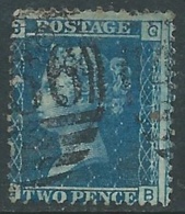 1858-79 GREAT BRITAIN USED SG 45 2d PLATE 8 (GB) - F24-3 - Used Stamps