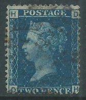 1858-79 GREAT BRITAIN USED SG 47 2d PLATE 13 (DH) - F24-4 - Oblitérés