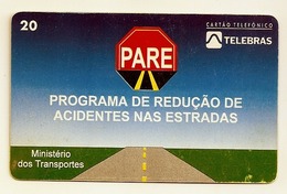 LSJP BRAZIL PHONECARD ACCIDENT REDUCTION PROGRAM ON ROADS TELEBRAS - Brasilien