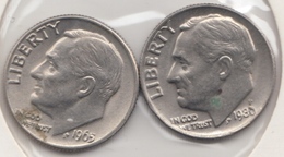 @Y@   United States Of America  One Dime  1965 + 1980    (3039 ) - 1999-2009: State Quarters