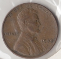 @Y@   United States Of America  1 Cents  1944   (3054 ) - 1909-1958: Lincoln, Wheat Ears Reverse