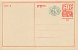 Deutsches Reich Postal Stationery Ganzsache Entier 35 Pf. Neben 40 Pf. Postreiter M. Rosettendruck (Unused) - Briefkaarten