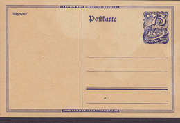 Germany Deutsches Reich Postal Stationery Ganzsache Entier 75 Pf. Postreiter (Unused) - Postkarten