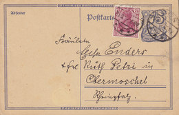 Deutsches Reich Uprated Postal Stationery Ganzsache Entier 75 Pf. Postreiter Baden-Baden 1922 (2 Scans) - Cartes Postales